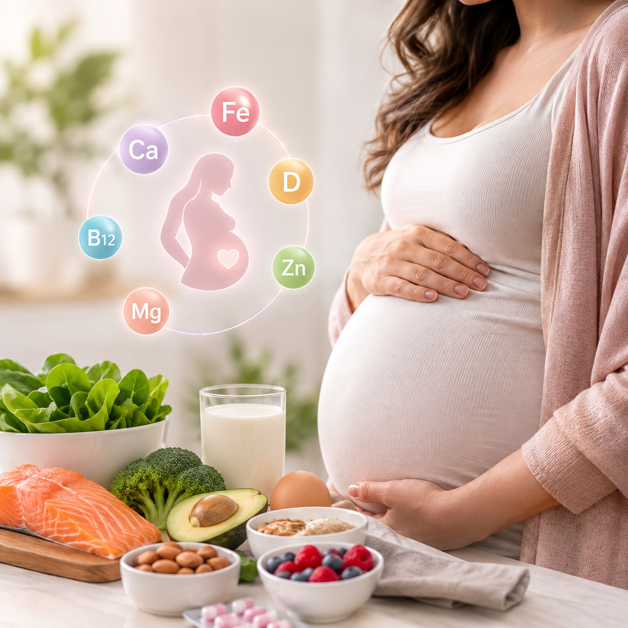 تغذية المرأة الحامل والمعادن